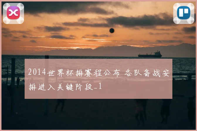 2014世界杯排赛程公布 各队备战安排进入关键阶段_1